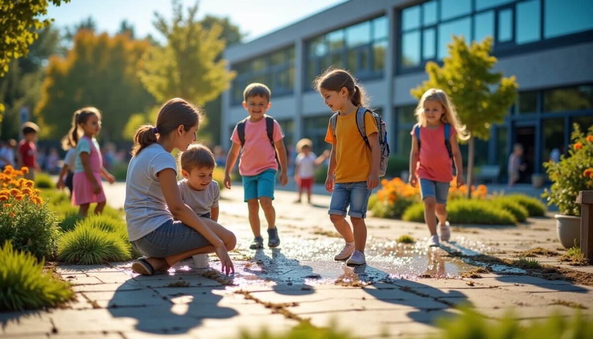 Cours d’école perméables : les atouts insoupçonnés pour les villes qui adoptent cette innovation